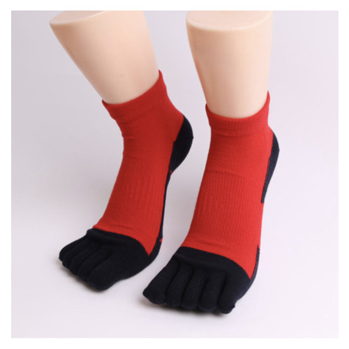 Шкарпетки з пальцями чоловічі Veridical 40-44 Чорно-червоні фото №3