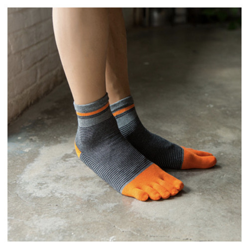 Шкарпетки Veridical з пальцями 40-44 Оранжево-сірий (1786-2019) фото №3