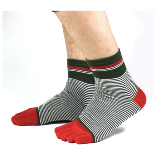 Шкарпетки з пальцями VERIDICAL 40-44 червоно-зелений фото №2