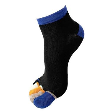 Шкарпетки на кожен палець П'ятірка VERIDICAL 42-45 Чорний з кольоровими пальцями фото №2