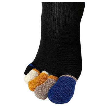 Шкарпетки на кожен палець П'ятірка VERIDICAL 42-45 Чорний з кольоровими пальцями фото №3
