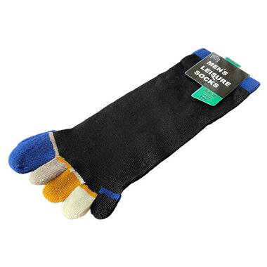 Шкарпетки на кожен палець П'ятірка VERIDICAL 42-45 Чорний з кольоровими пальцями фото №5