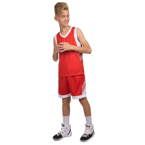 Форма баскетбольна Lingo дитяча LD-8017T XS Червоно-білий (57506030) фото №2
