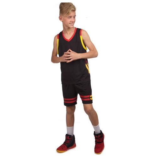 Форма баскетбольна Lingo дитяча LD-8019T 2XS Чорно-червоний (57506031) фото №2