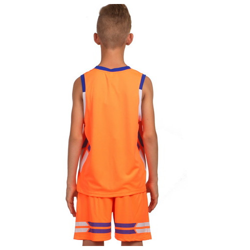 Форма баскетбольна Lingo дитяча LD-8019T M Оранжево-синій (57506031) фото №5