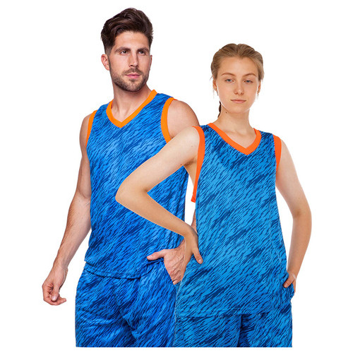 Форма баскетбольна Lingo Camo LD-8003 3XL Блакитно-жовтогарячий (57506035) фото №1