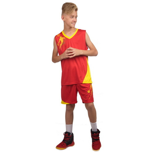Форма баскетбольна дитяча Lingo Pace LD-8081T 125-135см Червоно-жовтий (57506032) фото №2
