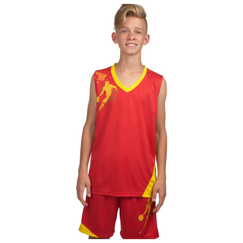 Форма баскетбольна дитяча Lingo Pace LD-8081T 125-135см Червоно-жовтий (57506032) фото №5