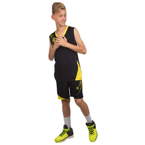 Форма баскетбольна дитяча Lingo Pace LD-8081T 135-140см Чорно-жовтий (57506032) фото №2