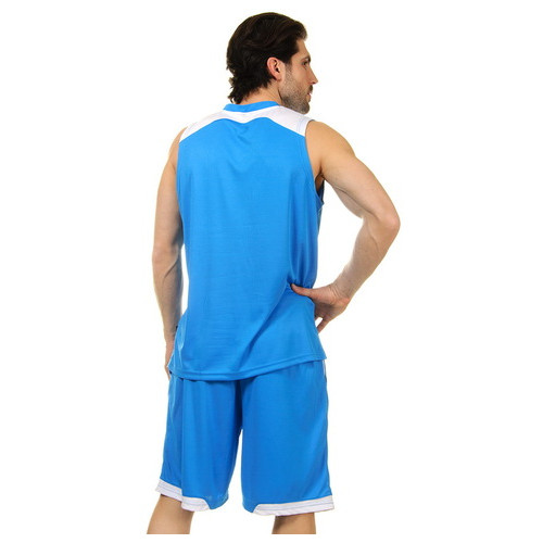 Форма баскетбольна Lingo чоловіча LD-8002 4XL Блакитно-білий (57506036) фото №4