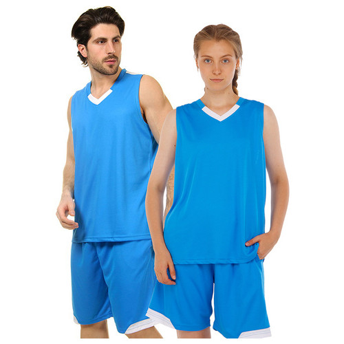 Форма баскетбольна Lingo чоловіча LD-8002 4XL Блакитно-білий (57506036) фото №1