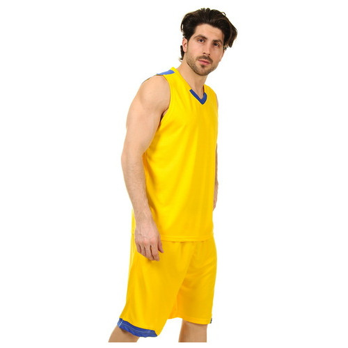 Форма баскетбольна Lingo чоловіча LD-8002 L Жовто-синій (57506036) фото №3