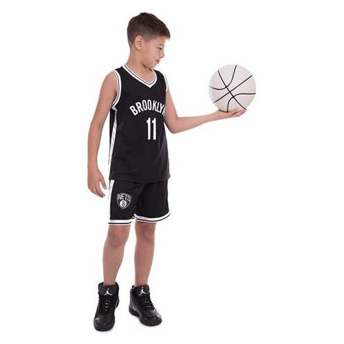Форма баскетбольна дитяча FDSO NBA Brooklyn 11 3578 L Чорно-білий (57508193) фото №6