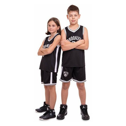 Форма баскетбольна дитяча FDSO NBA Brooklyn 7 3581 M Чорно-білий (57508194) фото №7