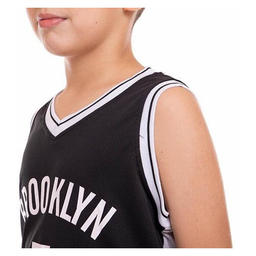 Форма баскетбольна дитяча FDSO NBA Brooklyn 7 3581 M Чорно-білий (57508194) фото №4