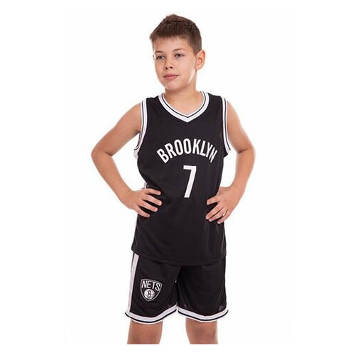Форма баскетбольна дитяча FDSO NBA Brooklyn 7 3581 M Чорно-білий (57508194) фото №3