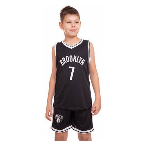 Форма баскетбольна дитяча FDSO NBA Brooklyn 7 3581 M Чорно-білий (57508194) фото №2