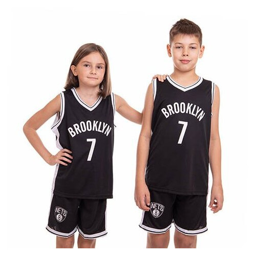 Форма баскетбольна дитяча FDSO NBA Brooklyn 7 3581 M Чорно-білий (57508194) фото №1