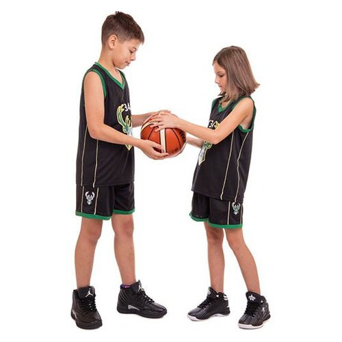Форма баскетбольна підліткова FDSO NBA 34 BA-0972 M Чорно-зелений (57508196) фото №6