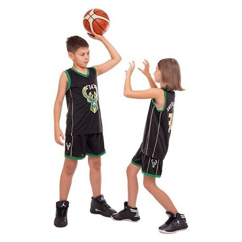 Форма баскетбольна підліткова FDSO NBA 34 BA-0972 XL Чорно-зелений (57508196) фото №5
