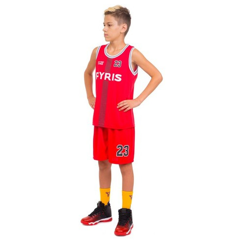 Форма баскетбольна дитяча FDSO NBA Pyris 23 BA-0837 M Червоний (57508543) фото №5