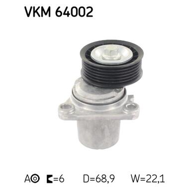 Натягувач ременя з роликом SKF VKM 64002 фото №1