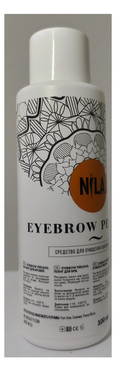 Средство для очищения волосков и кожи Nila Eyebrow Peeling 100мл фото №2