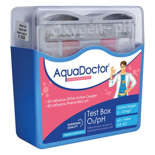 Тестер AquaDoctor Box таблетковий pH і O2 (20 тестів) (23545) фото №2