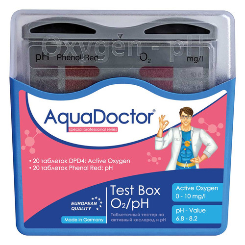Тестер AquaDoctor Box таблетковий pH і O2 (20 тестів) (23545) фото №1