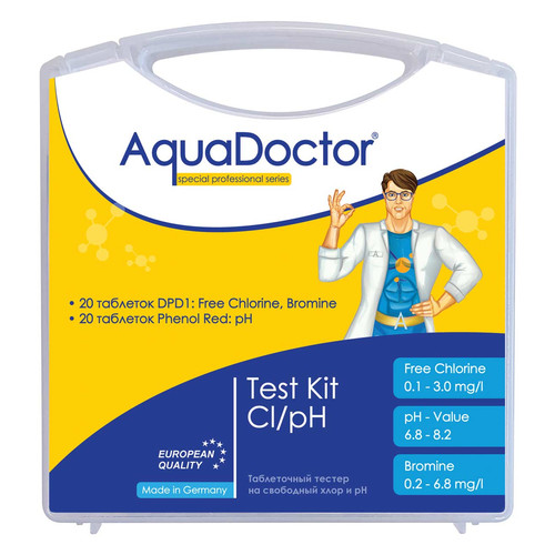 Тестер AquaDoctor mini таблетковий pH та Cl (20 тестів) (23542) фото №1
