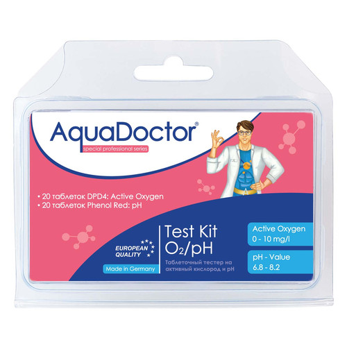 Тестер AquaDoctor mini таблетковий pH та O2 (20 тестів) (23543) фото №1