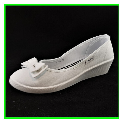 Женские Мокасины Белые Балетки Туфли на Танкетке (размеры: 37,38,39) фото №1