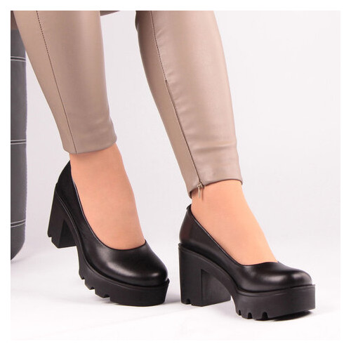 Жіночі туфлі на підборах Lottini 22352, Чорний, 37, 2956370009489 фото №1