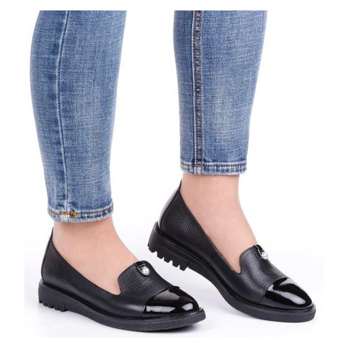 Жіночі туфлі на низькому ходу Geronea 195082, Чорний, 40, 2999860288605 фото №9