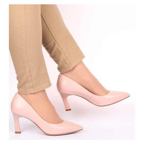 Жіночі туфлі на підборах Geronea 195190, Рожевий, 39, 2999860302080 фото №6