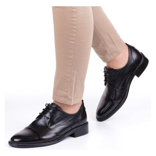 Жіночі туфлі на низькому ходу Anemone 195087, Чорний, 39, 2999860288872 фото №4