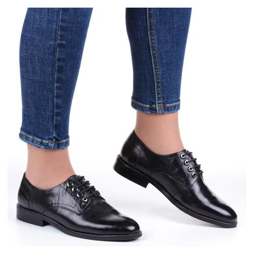 Жіночі туфлі на низькому ходу Anemone 6046, Чорний, 38, 2956370017897 фото №10