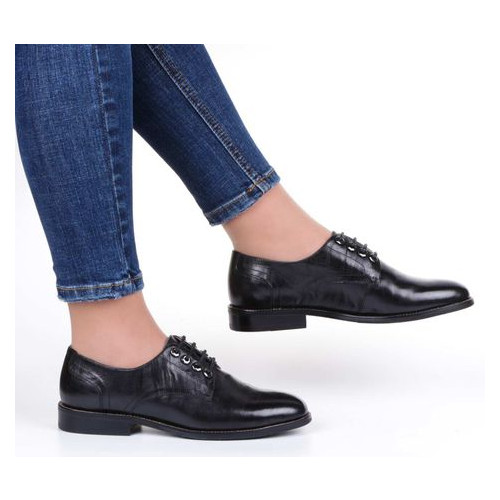 Жіночі туфлі на низькому ходу Anemone 6046, Чорний, 38, 2956370017897 фото №3