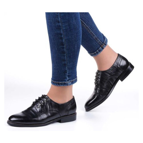 Жіночі туфлі на низькому ходу Anemone 6046, Чорний, 38, 2956370017897 фото №6