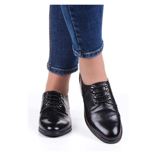 Жіночі туфлі на низькому ходу Anemone 6046, Чорний, 38, 2956370017897 фото №8