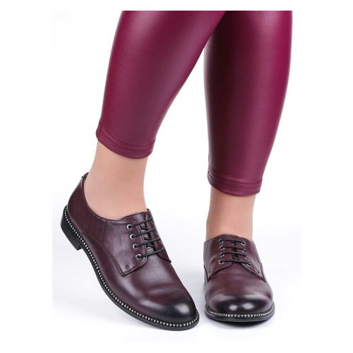 Жіночі туфлі на низькому ходу Anemone 80211, Бордовий, 39, 2973310180749 фото №10