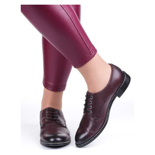 Жіночі туфлі на низькому ходу Anemone 80211, Бордовий, 39, 2973310180749 фото №7
