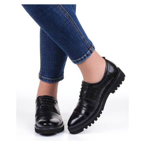 Женские туфли на низком ходу Anemone 6231, Черный, 36, 2956370018221 фото №3