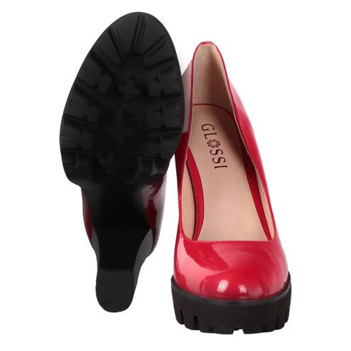 Жіночі туфлі на підборах Glossi 7702, Червоний, 37, 2956370012625 фото №7
