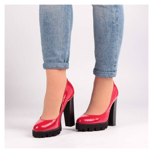 Жіночі туфлі на підборах Glossi 7702, Червоний, 37, 2956370012625 фото №3