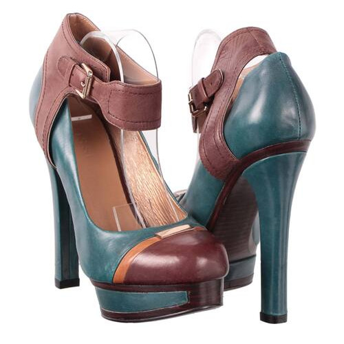 Женские туфли на каблуке Glossi 01211, Зелёный, 39, 2956370005511 фото №4