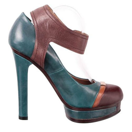 Женские туфли на каблуке Glossi 01211, Зелёный, 39, 2956370005511 фото №6