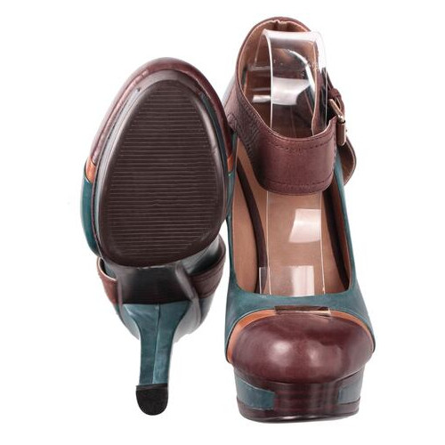 Женские туфли на каблуке Glossi 01211, Зелёный, 39, 2956370005511 фото №7