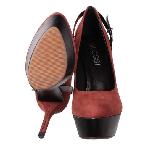 Жіночі туфлі на підборах Glossi 786 - 07, Коричневий, 38, 2956370012762 фото №7