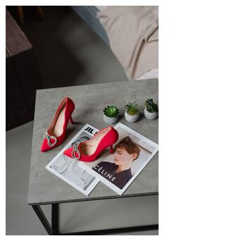 Жіночі туфлі Fashion Bow 3957 40 розмір 25.5 см Червоний фото №5
